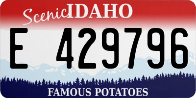 ID license plate E429796