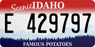 ID license plate E429797
