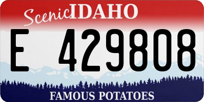 ID license plate E429808