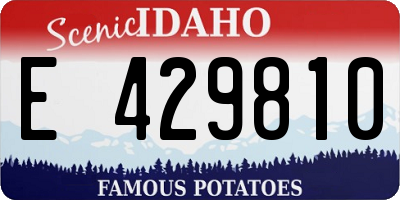 ID license plate E429810