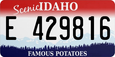 ID license plate E429816
