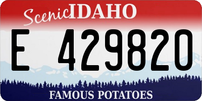 ID license plate E429820