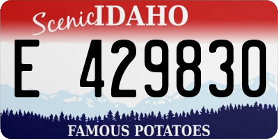 ID license plate E429830