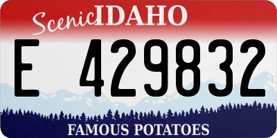 ID license plate E429832