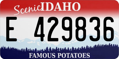 ID license plate E429836