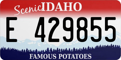 ID license plate E429855