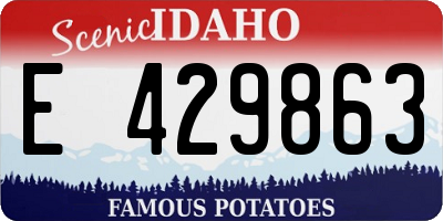 ID license plate E429863