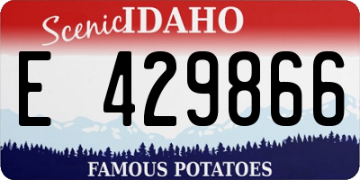 ID license plate E429866