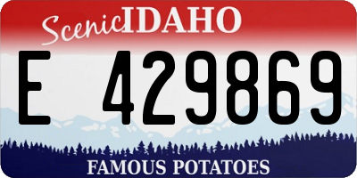 ID license plate E429869