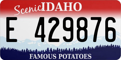 ID license plate E429876