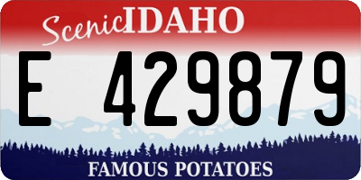ID license plate E429879