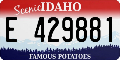 ID license plate E429881