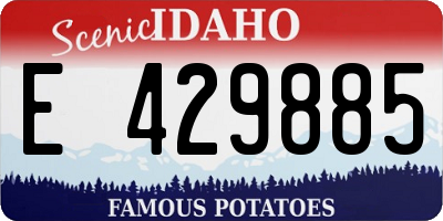 ID license plate E429885