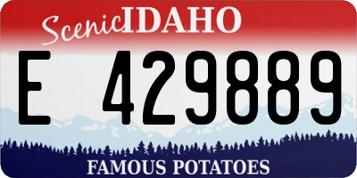 ID license plate E429889