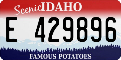 ID license plate E429896