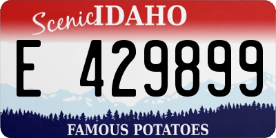 ID license plate E429899