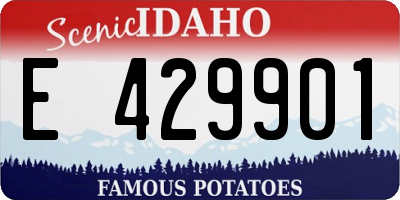 ID license plate E429901