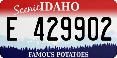 ID license plate E429902