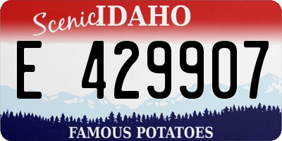 ID license plate E429907