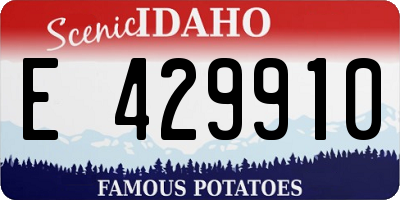 ID license plate E429910