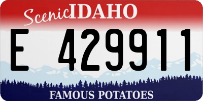 ID license plate E429911