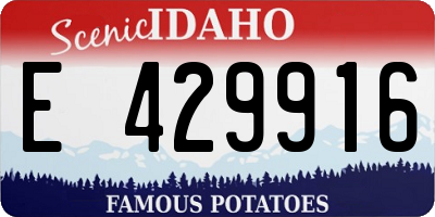 ID license plate E429916