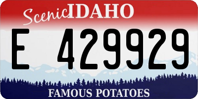ID license plate E429929