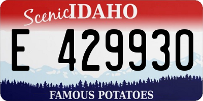 ID license plate E429930