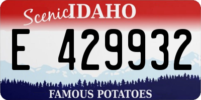 ID license plate E429932