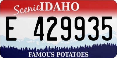 ID license plate E429935