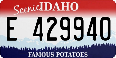 ID license plate E429940