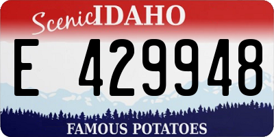 ID license plate E429948