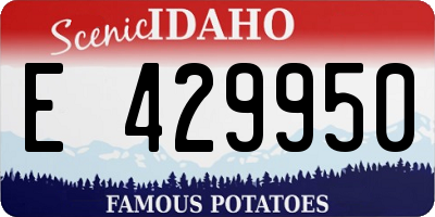 ID license plate E429950