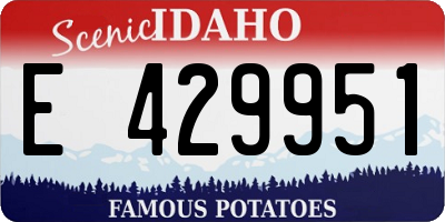 ID license plate E429951