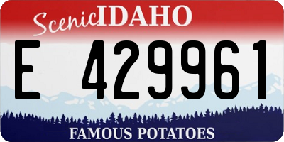 ID license plate E429961