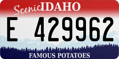ID license plate E429962