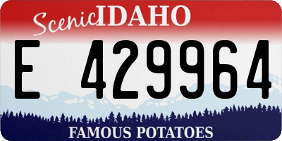 ID license plate E429964