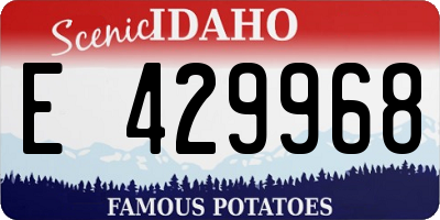 ID license plate E429968