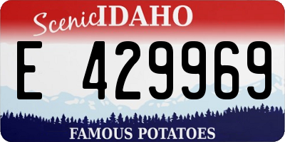 ID license plate E429969