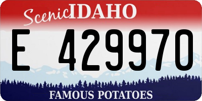 ID license plate E429970