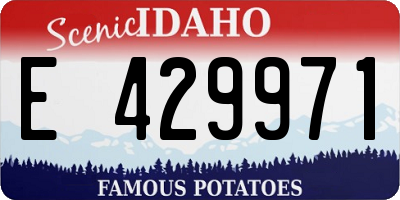 ID license plate E429971