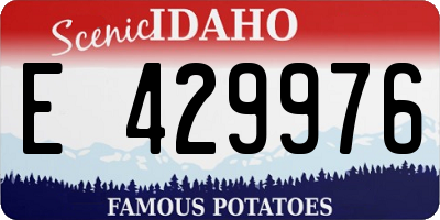 ID license plate E429976