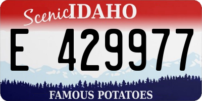 ID license plate E429977