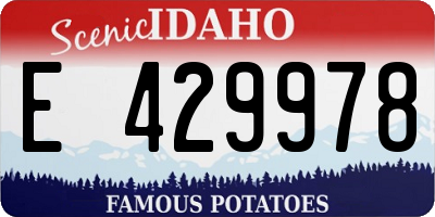 ID license plate E429978