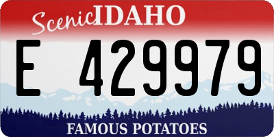ID license plate E429979