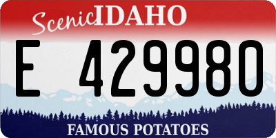 ID license plate E429980