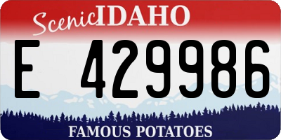 ID license plate E429986