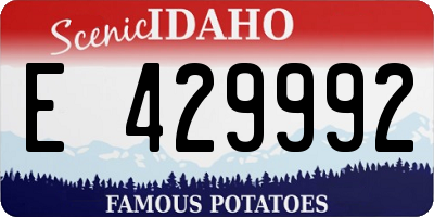ID license plate E429992