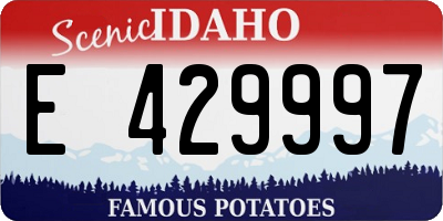 ID license plate E429997