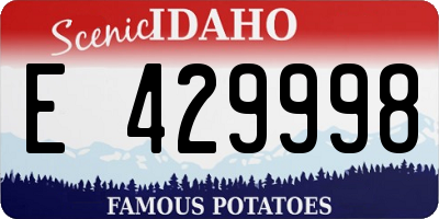 ID license plate E429998